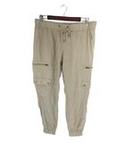 バナナリパブリック BANANA REPUBLIC パンツ カーゴ ジョガー ロング イージー ゴムウエスト 紐 無地 ベージュ サイズL QQQ