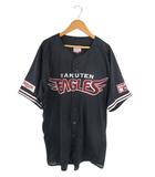  東北 楽天 ゴールデン イーグルス ユニフォーム 野球 スポーツ 応援グッズ シャツ 半袖 ロゴ 刺繍 ネイビー サイズ L QQQ