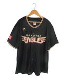 マジェスティック MAJESTIC 東北 楽天 ゴールデン イーグルス ユニフォーム 野球 スポーツ 応援グッズ シャツ 半袖 ロゴ 刺繍 ブラック サイズ L QQQ