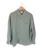 グローバルワーク GLOBAL WORK シャツ 長袖 ボタン 胸ポケット チェック グリーン系 サイズS QQQ