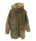 クイックシルバー QUIKSILVER モッズ コート ジャケット フード ファー ジップアップ ボタン 無地 カーキ サイズM QQQ