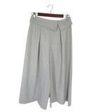 ノーブル NOBLE キュロット パンツ スカート プリーツ ロング ワイド ジップアップ 裏地 無地 グレー サイズ36 QQQ