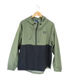 アウトドアプロダクツ OUTDOOR PRODUCTS マウンテン パーカー ジャケット ジップアップ  フード ロゴ ワンポイント バイカラー カーキ ブラック サイズ4L QQQ