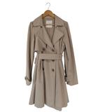 トレンチ コート ダブル べトレンチ コート ベルト 無地 サイズ M ベージュ QQQ