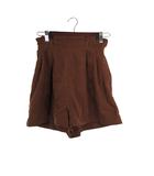 ウィゴー WEGO キュロット 無地 ミニ丈 ウエストゴム サイズ F ブラウン QQQ