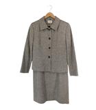 アリスバーリー Aylesbury 2点セット ジャケット 長袖 ボタン ノースリーブ ワンピース 無地 ブラウン系 ひざ丈 QQQ