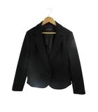 ジルスチュアート JILL STUART テーラード ジャケット ペプラム風 長袖 無地 サイズM 黒 QQQ