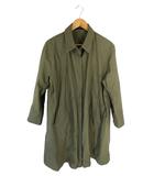 ユニクロ UNIQLO ステンカラー コート ジャケット シングルブレスト ボタン 無地 カーキ サイズL QQQ
