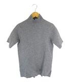 ザラ ZARA KNIT プルオーバー ニット セーター 半袖 ハイネック 無地 グレー サイズS QQQ