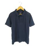 ユニクロ UNIQLO × トーマスマイヤー tomas maier コラボ プルオーバー ポロシャツ 半袖 ワンポイント 刺繍 無地 ネイビー サイズM QQQ
