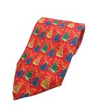 ランズエンド LANDS' END ネクタイ レギュラータイ 総柄 レッド 赤 QQQ