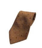 ポールスチュアート PAUL STUART ネクタイ レギュラー タイ ドット ブラウン QQQ