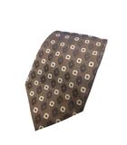 ポールスチュアート PAUL STUART ネクタイ レギュラー タイ 総柄 ブラウン QQQ