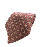 ポールスチュアート PAUL STUART ネクタイ レギュラー タイ 総柄 ブラウン QQQ