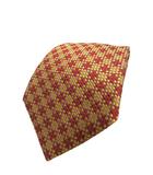 ポールスチュアート PAUL STUART ネクタイ レギュラー タイ チェック ボルドー イエロー QQQ