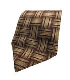 ポールスチュアート PAUL STUART ネクタイ レギュラータイ 総柄 ブラウン系 QQQ