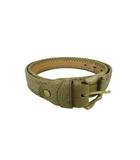 クリスチャンディオール Christian Dior ベルト レザー 編み込み ハトメ 無地 グリーン サイズL QQQ