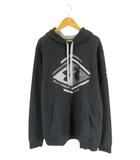 アンダーアーマー UNDER ARMOUR パーカー プルオーバー 長袖 プリント ロゴ 裏起毛 M 黒 QQQ