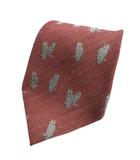 パウダー powder ネクタイ レギュラータイ フクロウ 刺繍 ブラウン QQQ
