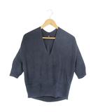 ユニクロ UNIQLO プルオーバー ニット 半袖 無地 ネイビー サイズM QQQ