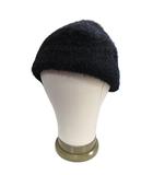 ジーユー GU シャギー ニット 帽 無地 黒 QQQ