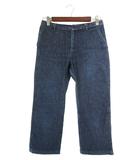 ユニクロ UNIQLO デニム パンツ 無地 ロング クロップド サイズ 66 インディゴ QQQ