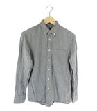 ユニクロ UNIQLO シャツ 長袖 ボタン 胸ポケット 無地 グレー サイズS QQQ