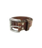 リーバイス Levi's ベルト レザー ハトメ ワンポイント ロゴ ブラウン QQQ