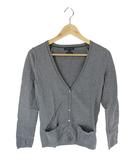 カーディガン ニット セーター Vネック 長袖 無地 グレー サイズM 国内正規 QQQ
