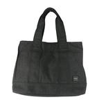 ポーター PORTER トート ハンド バッグ ワンポイント ロゴ ブラック QQQ