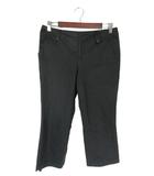 エルプラネット ELLE PLANETE パンツ クロップド チノパン 無地 ブラック サイズ40 QQQ