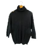 スピック&スパン Spick&Span ルクレール  Leclair ニット タートルネック 五分袖 レース 黒 QQQ