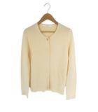 エフデ ef-de カーディガン ボタン 長袖 リブ 無地 サイズ9 クリームイエロー系 QQQ