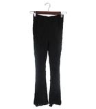 アンビー ENVYM パンツ ロング レギンス フレア レース ゴムウエスト 花柄 ブラック サイズF QQQ