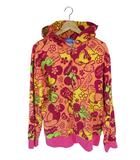 東京ディズニーリゾート パーカー 長袖 ジップアップ キャラクター ミニ― 総柄 オレンジ サイズLL QQQ