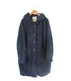 フード付 コート 無地 ロング サイズ3 ネイビー QQQ