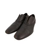 ジーゼニア Z Zegna レースアップ シューズ ローファー スリッポン ビジネス レザー 無地 ブラウン サイズ6 1/2 QQQ