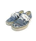 バンズ VANS オーセンティック スニーカー ローカット シューレース ペイズリー バンダナ 総柄 ブルー サイズUS5 QQQ