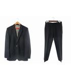 ヒューゴボス HUGO BOSS スーツ セットアップ テーラード ジャケット スラックス パンツ ストライプ サイズ46 ネイビー QQQ