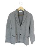 グリーンレーベルリラクシング ユナイテッドアローズ green label relaxing テーラード ジャケット シングルブレスト ボタン 格子柄 グレー サイズS QQQ