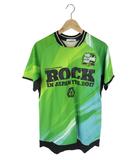  ロッキンオン ROCK IN JAPAN FES.2017 ロッキン ライブ プルオーバー Tシャツ 半袖 刺繍 ロゴ ユニホーム風 グリーン サイズM QQQ