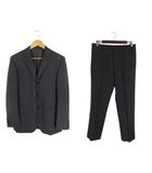 コムサデモードメン COMME CA DU MODE MEN シングル スーツ テーラード ジャケット スラックス セットアップ 無地 ブラック サイズ2 QQQ