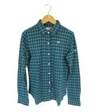 プルオーバー ポロシャツ 長袖 ゴルフ スポーツ ウエア チェック グリーン サイズ0 QQQ