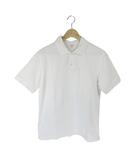 プルオーバー ポロシャツ 半袖 無地 ホワイト サイズL QQQ