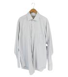 ポールスチュアート PAUL STUART シャツ 長袖 ストライプ サイズ39-48 グレー QQQ