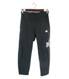 デサント DESCENTE パンツ ロング ジャージ スポーツ ウェア 裏生地 ゴムウエスト ワンポイント ロゴ ブラック サイズM QQQ