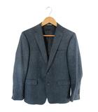 パーソンズ PERSON'S テーラードジャケット スーツ シングルブレスト 無地 ネイビー QQQ