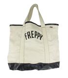 トート バッグ キャンバス地 ロゴ ワンポイント 刺繍 アイボリー QQQ