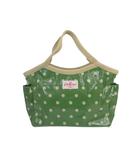 キャスキッドソン Cath Kidston トートバッグ ハンド ドット柄 水玉 総柄 グリーン QQQ