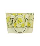 ケイトスペード KATE SPADE ショルダー バッグ ハンド バッグ レモン柄 キャンバス地 イエロー ホワイト ベージュ WKRU3079 QQQ